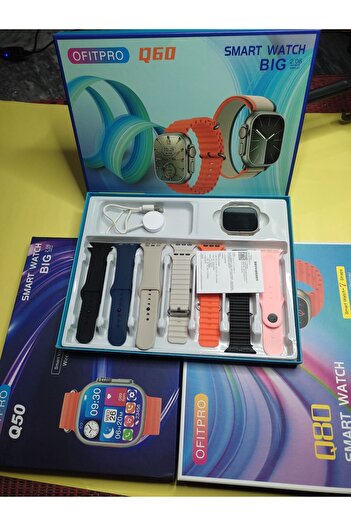 NO BRAND 7 in 1 ultra smart watch ofitpro ultra watch with 7 strap