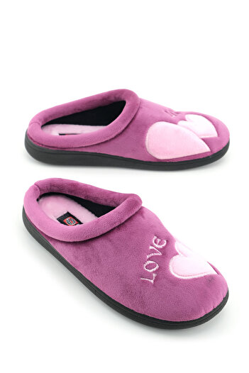 GEZER Women's Winter Embroidered Design Terry Cloth Pu Sole Comfortable Home Garden Gondola Slippers
