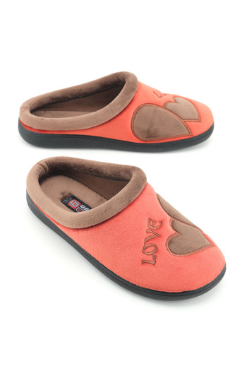 GEZER Women's Winter Embroidered Design Terry Cloth Pu Sole Comfortable Home Garden Gondola Slippers