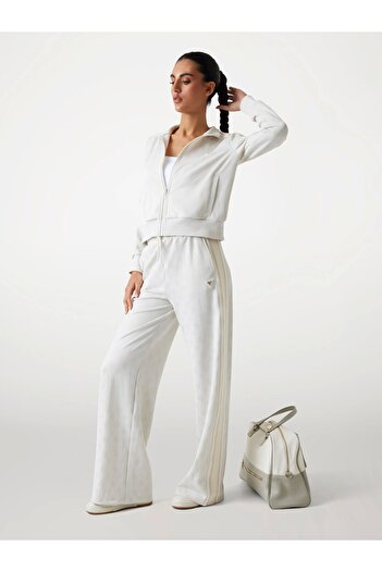 Guess Γυναικείο παντελόνι Peony White Active Palazzo Fit V5YB10K0282-F0ER