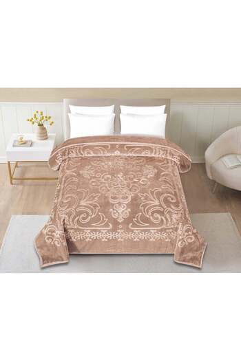 BLUES Soft Textured Blanket, King Size 240x220 cm, Winter 6 Kg