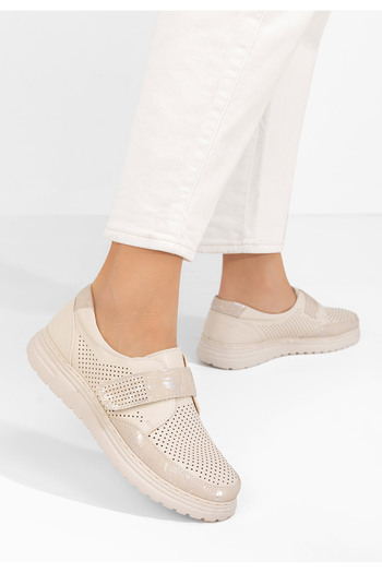 B T Shoes Béžové dámské polobotky Mayalia