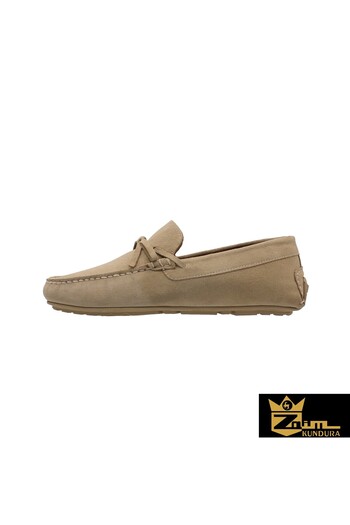 Zaim Kundura Men's Beige Genuine Suede Shoes 342890901-1