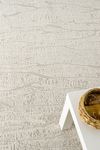 Eliz Home Modern Krem Saçaklı Dokuma Halı Yolluk Antre Oturma Odası Salon Mutfak Halısı