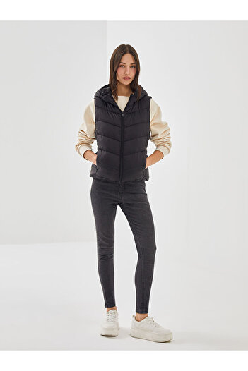 LC Waikiki Create Your Style from Uzg Store |   Women's Puffer Vest with Hood