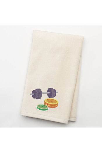 Ursa Dumbbell (Dumbell) Designed Embroidered Sports Towel 50X90
