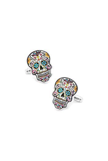 wowland Colorful Skull Cufflinks