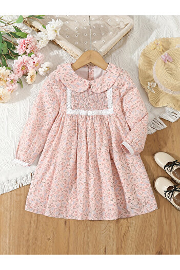 Styli Girls Cotton Floral Print A-Line Dress