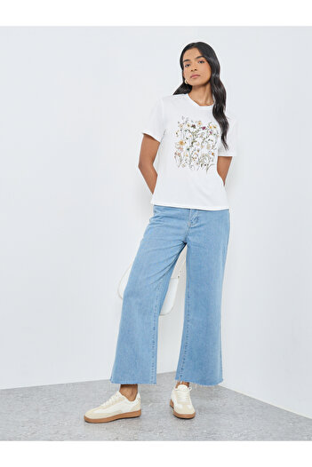 Take Two By Styli Women Graphic Print Round Neck T Shirt