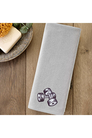Ursa Dumbbell (Dumbell) Embroidered Design Sports Towel Small Size 30X50