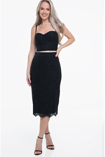 Guess Josiane Women's Black Pencil Skirt W5Yd12Whd00-Jblk