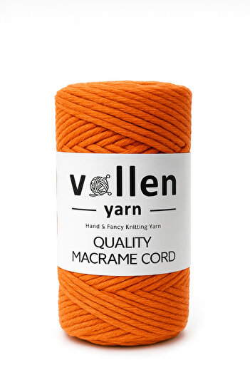 vollen yarn Taranan Macrame Cord, 3mm Single Twist, Macrame Knitting Cord, Taranable Cotton Macrame