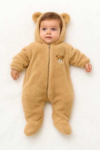 COOLMINIES Unisex Welsoft Plush Winter Baby Kids Sleeping Bag with Booties