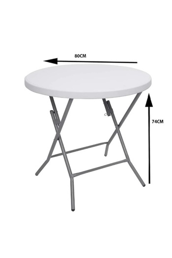 ABAREEK Round plastic folding table 74 x 80 cm