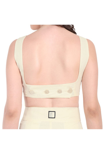 AWESOME STYLE GIFTS Solenne Linen Top - CREAM
