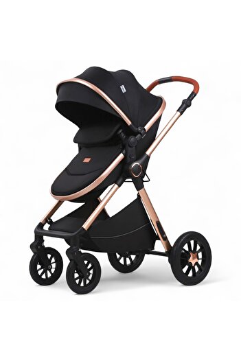 Kidilo 3 in 1 Stroller (Pram, Sport Part, Car Seat), Foldable, Diaper Bag, Double Suspensions