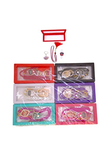 MEESAN Islamic Gift Set of 12 Transparent Frames with Tasbeeh, Digital Counter Ring, and Keychain