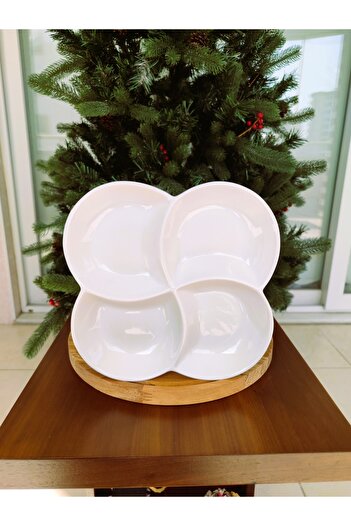 Madame Coco New Petit Concept 4 Bölmeli Büyük Sunum Tabağı - 22 cm - 1 Adet