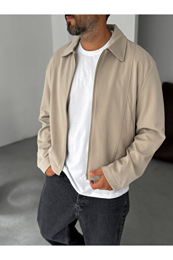 BYBASICMAN Beige Boxy Fit Cufflink Jacket Df-2102
