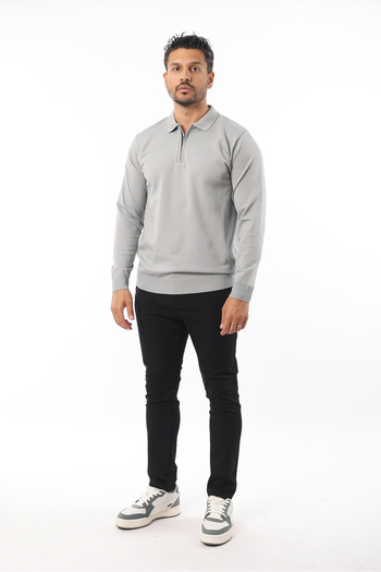 Rodrigo Men's Non-Pilling Standard Fit Half-Zip Polo Neck Knit Sweater