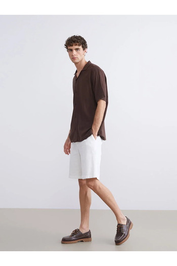 LC Waikiki Lcw Visionekru Standard Fit Dobby Men's Shorts