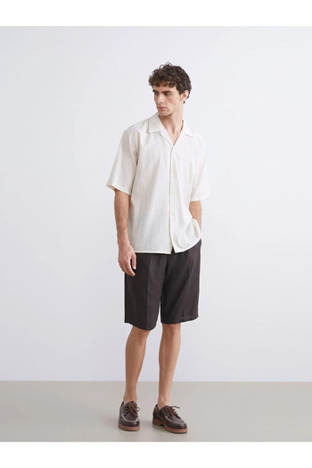 LC Waikiki Southbluebrown Comfortable Fit Poplin Men's Shorts