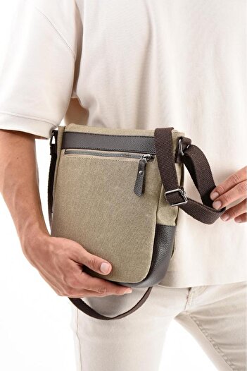 Baginn Canvas Fabric Tablet Bag Men's Messenger Bag 27*23 cm Crossbody Shoulder Bag