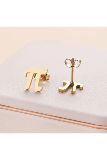 SEVAS GOLD Gold Color Pi Number Earrings