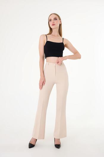Hazel Women's Stone Flare Leg Pants