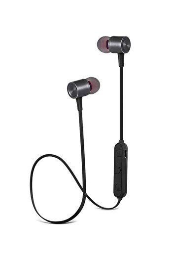 Generic BT - 12 Metal In-ear Magnetic Absorption Sports Bluetooth Earphone Earbuds Black