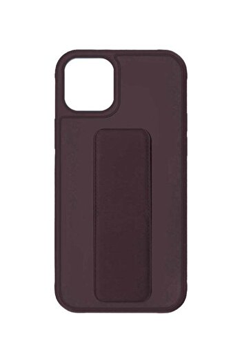 Margoun Protective Case Cover With Finger Grip Stand For iPhone 12 Pro/12 Maroon