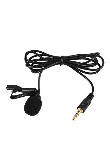 Generic Portable Clip-On Lapel Lavalier Microphone With Storage Box ZN718500 Black