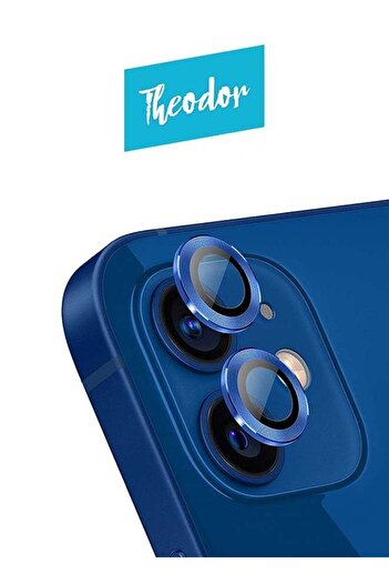 Theodor Tempered Glass Camera Screen Protector For iPhone 12 Pacific Blue