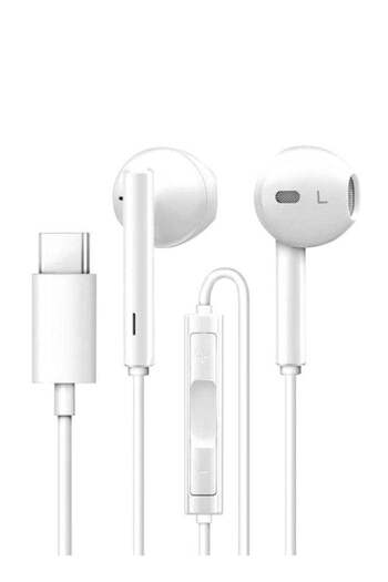 Generic Wired Type-C In-Ear Earphones With Mic White