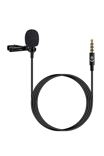Generic 3.5mm Wired Clip-on Microphone LM10 Black