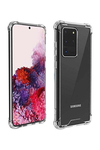Generic Back Silicone Cover Defender From Curve And Camera For Samsung Galaxy S20 Ultra Clear