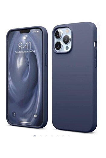 Generic Liquid Silicone Case For Apple iPhone 13 Pro Max Case 6.7-inch Jean Indigo