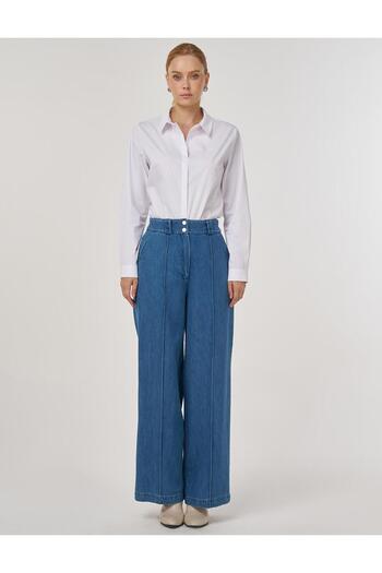 Kayra Çima Stitched Marine Fit Denim Trousers Indigo