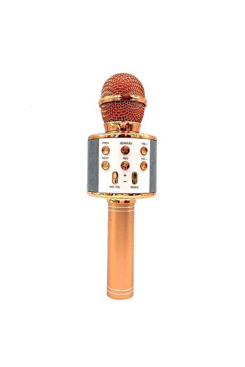 Generic Illuminated Wireless Microphone WS858L Rose Gold/Blue