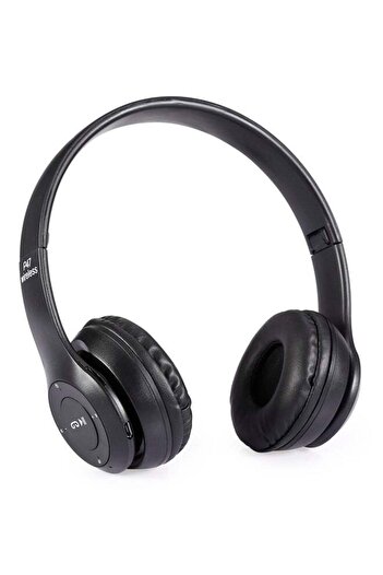 Generic Foldable Bluetooth Wireless On-Ear Headphone Black