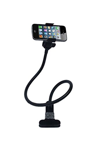 Generic Flexible mobile holder with clip for smartphones, black color