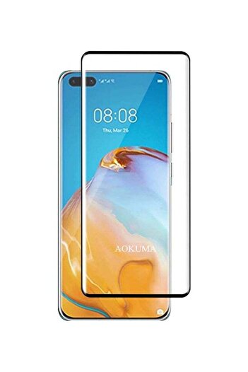 Huawei 5D Curved Full Screen Protector For P40 Pro Black/Clear