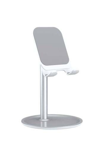 Generic Metal Adjustable Angle Tablet Holder Sliver/White