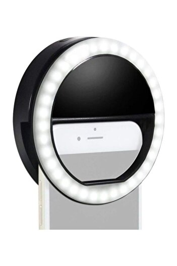 Generic 36-LED Round Selfie Ring Light With Camera Lamp White/Black