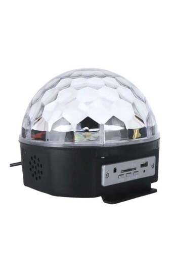 Generic LED Crystal Magic Ball Stage Light Black/Clear 18.5x15.5cm