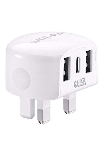 wopow Dual USB Power Boost Home Charger White