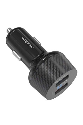 wopow CD01 Dual USB Car Charger 30W Black