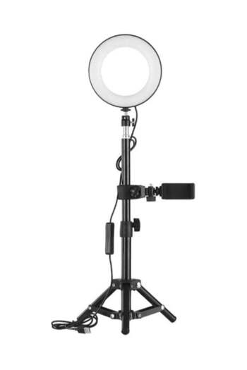 Generic Portable Selfie LED Ring Light White/Black