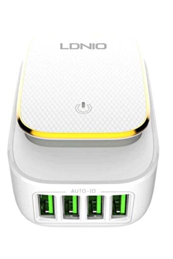 LDNIO A4405 LED Touch Lamp Adapter With Cable 3 USB Port – White