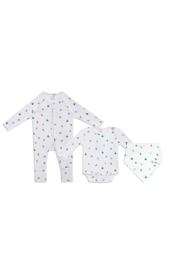esabela SET OF 3 : SLEEP SUIT (GSP), BODY SUIT (GSP) , BIB (GSP)